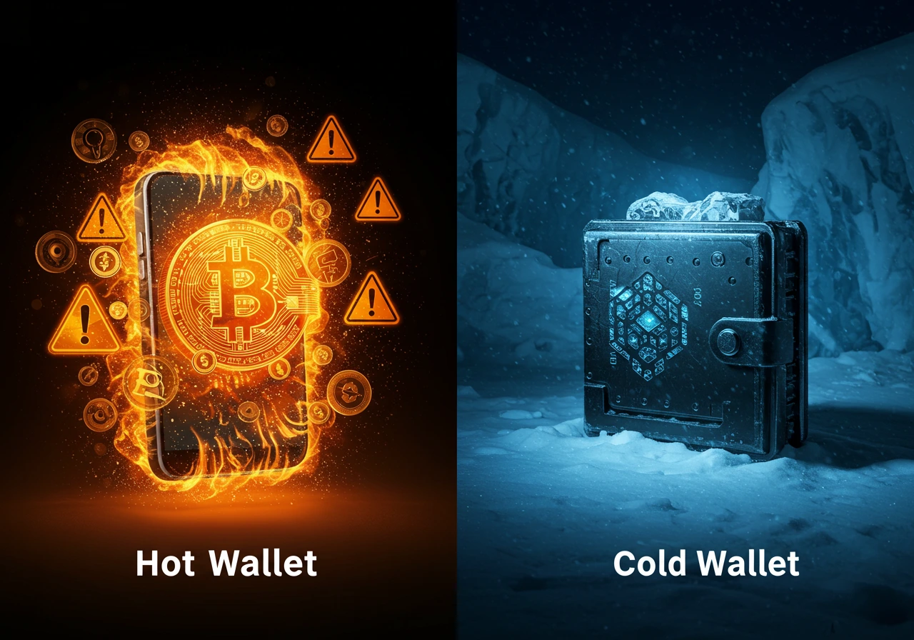 hot and cold wallet